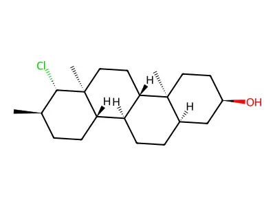 17-Methyl-17a-chloro-D-homoandrostan-3-ol structure