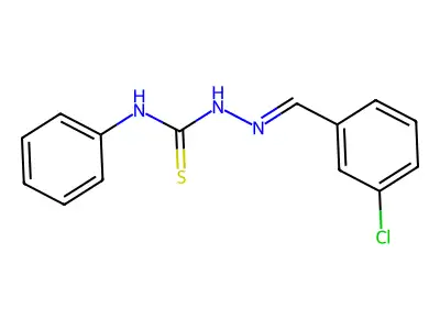 1-[(3-Chlorophenyl)methylideneamino]-3-phenylthiourea structure