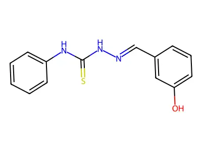 1-[(3-Hydroxyphenyl)methylideneamino]-3-phenylthiourea structure