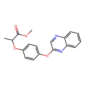 Methyl 2-(4-(2-quinoxalinyloxy)phenoxy)propanoate structure