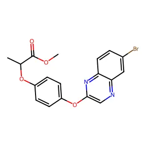 Methyl 2-(4-((6-bromo-2-quinoxalinyl)oxy)phenoxy)propanoate structure