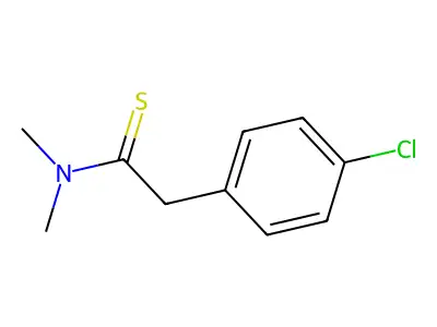 2-(4-chlorophenyl)-N,N-dimethylethanethioamide structure
