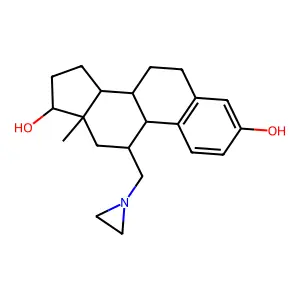 11 Beta-(1-aziridinylmethyl)estradiol structure