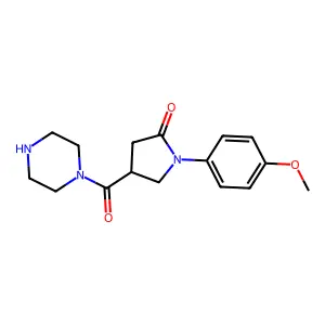 1-(4-Methoxyphenyl)-4-(piperazin-1-ylcarbonyl)pyrrolidin-2-one structure