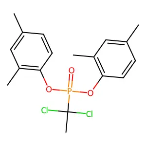 Phosphonic acid, (1,1-dichloroethyl)-, bis(2,4-dimethylphenyl) ester structure