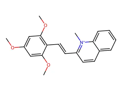 Quinolinium, 1-methyl-2-[2-(2,4,6-trimethoxyphenyl)ethenyl]- structure