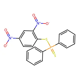 2,4-Dinitrophenyl diphenylphosphinodithioate structure
