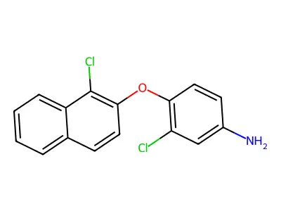 3-Chloro-4-(1-chloronaphthalen-2-yl)oxyaniline structure