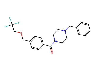 (4-Benzylpiperazin-1-yl)-[4-(2,2,2-trifluoroethoxymethyl)phenyl]methanone structure