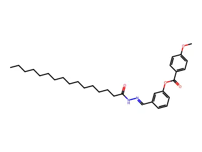 [3-[(Hexadecanoylhydrazinylidene)methyl]phenyl] 4-methoxybenzoate structure