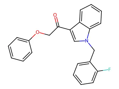 1-[1-[(2-Fluorophenyl)methyl]indol-3-yl]-2-phenoxyethanone structure