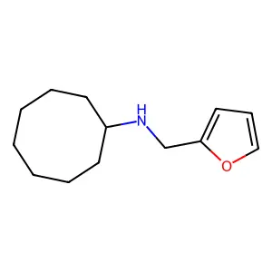 N-(furan-2-ylmethyl)cyclooctanamine structure