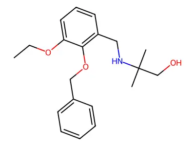 2-{[2-(Benzyloxy)-3-ethoxybenzyl]amino}-2-methyl-1-propanol structure