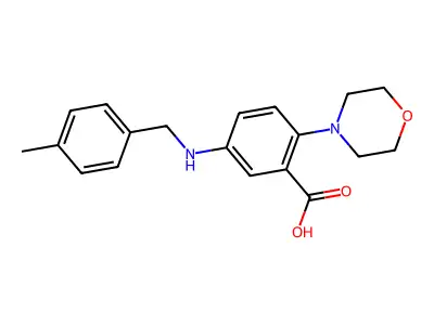 5-[(4-Methylphenyl)methylamino]-2-morpholin-4-ylbenzoic acid structure