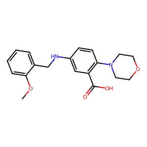 5-[(2-Methoxybenzyl)amino]-2-(4-morpholinyl)benzoic acid structure