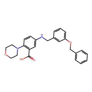 5-((3-(Benzyloxy)benzyl)amino)-2-morpholinobenzoic acid structure