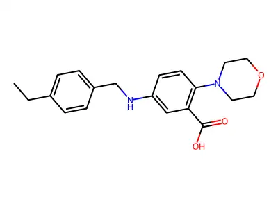 5-[(4-Ethylbenzyl)amino]-2-(4-morpholinyl)benzoic acid structure
