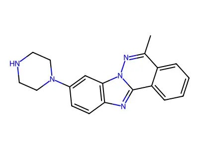 5-Methyl-9-piperazin-1-ylbenzimidazolo[2,1-a]phthalazine structure