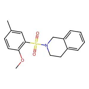 2-(2-methoxy-5-methylphenyl)sulfonyl-3,4-dihydro-1H-isoquinoline structure