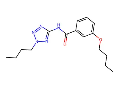 3-butoxy-N-(2-butyltetrazol-5-yl)benzamide structure