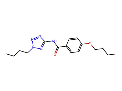 4-butoxy-N-(2-butyltetrazol-5-yl)benzamide structure