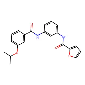 N-[3-[(3-propan-2-yloxybenzoyl)amino]phenyl]furan-2-carboxamide structure