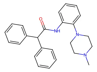 N-[2-(4-methylpiperazin-1-yl)phenyl]-2,2-diphenylacetamide structure