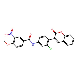 N-[3-chloro-4-(2-oxochromen-3-yl)phenyl]-4-methoxy-3-nitrobenzamide structure