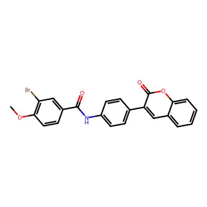3-bromo-4-methoxy-N-[4-(2-oxochromen-3-yl)phenyl]benzamide structure