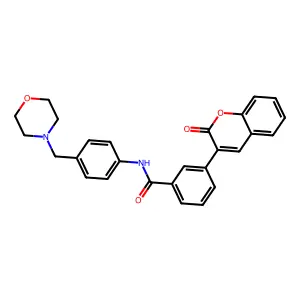 N-[4-(morpholin-4-ylmethyl)phenyl]-3-(2-oxochromen-3-yl)benzamide structure