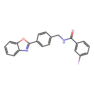 N-[4-(1,3-benzoxazol-2-yl)benzyl]-3-iodobenzamide structure