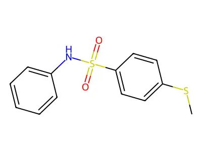 4-methylsulfanyl-N-phenylbenzenesulfonamide structure