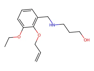 3-{[2-(Allyloxy)-3-ethoxybenzyl]amino}-1-propanol structure