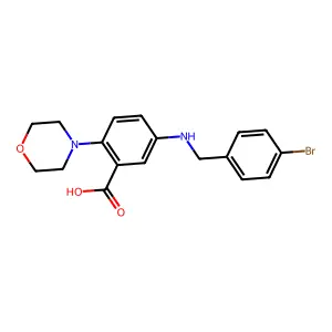 5-[(4-Bromobenzyl)amino]-2-(4-morpholinyl)benzoic acid structure