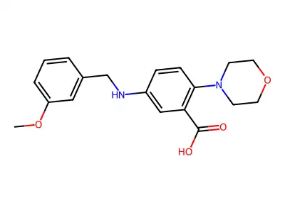 5-[(3-Methoxybenzyl)amino]-2-(morpholin-4-yl)benzoic acid structure