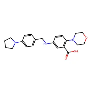 2-(4-Morpholinyl)-5-{[4-(1-pyrrolidinyl)benzyl]amino}benzoic acid structure