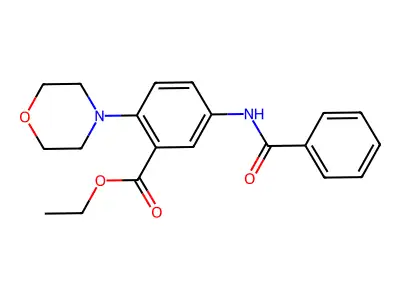 Ethyl 5-benzamido-2-morpholin-4-ylbenzoate structure