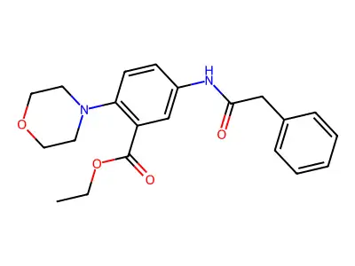 Ethyl 2-morpholin-4-yl-5-[(2-phenylacetyl)amino]benzoate structure