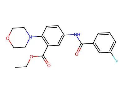 Ethyl 5-[(3-fluorobenzoyl)amino]-2-morpholin-4-ylbenzoate structure