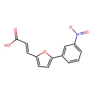 3-[5-(3-硝基苯基)呋喃-2-基]丙烯酸 structure