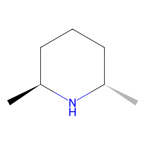 (2S,6S)-2,6-dimethylpiperidine structure