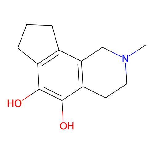 2-Methyl-1,3,4,7,8,9-hexahydrocyclopenta[h]isoquinoline-5,6-diol structure
