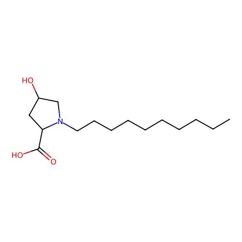 1-Decyl-4-hydroxypyrrolidine-2-carboxylic acid structure