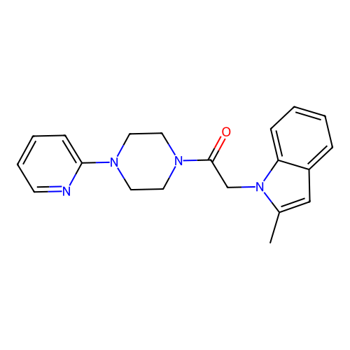 2-(2-Methylindol-1-yl)-1-(4-pyridin-2-ylpiperazin-1-yl)ethanone structure