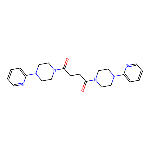 1,4-Bis[4-(pyridin-2-yl)piperazin-1-yl]butane-1,4-dione structure