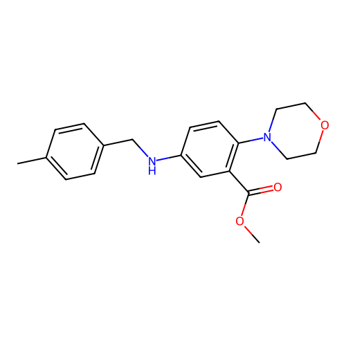 Methyl 5-[(4-methylbenzyl)amino]-2-(morpholin-4-yl)benzoate structure