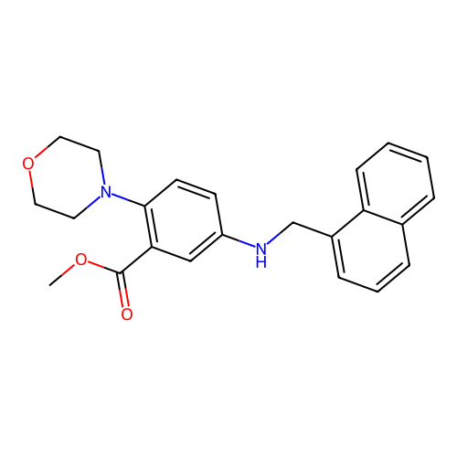 Methyl 2-(morpholin-4-yl)-5-[(naphthalen-1-ylmethyl)amino]benzoate structure