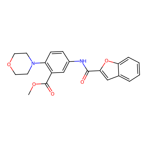 Methyl 5-(1-benzofuran-2-carbonylamino)-2-morpholin-4-ylbenzoate structure