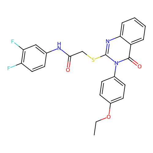 N-(3,4-difluorophenyl)-2-((3-(4-ethoxyphenyl)-4-oxo-3,4-dihydroquinazolin-2-yl)thio)acetamide structure