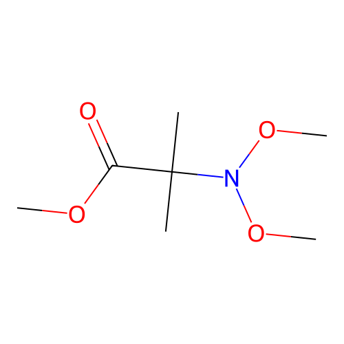 Methyl 2-methyl-2-dimethoxyamino-propanoate structure